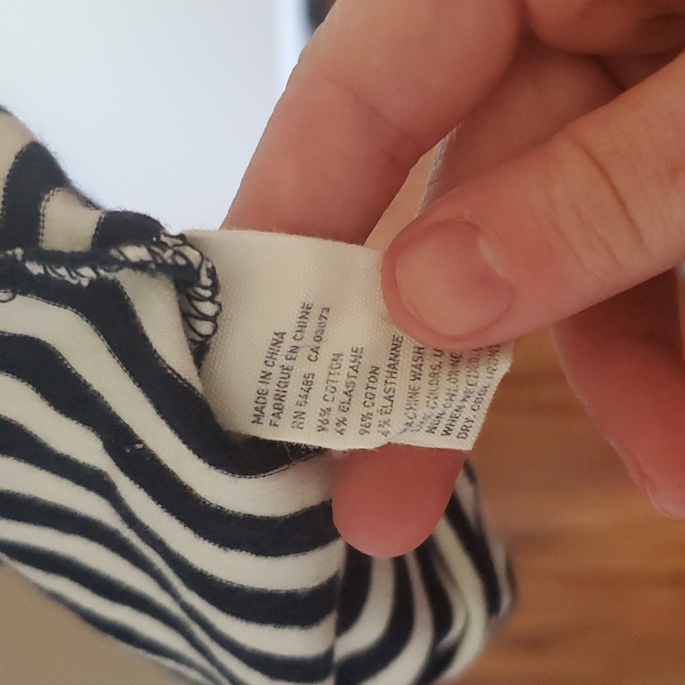 American Eagle navy and white stripped skater dress - Picture 3 of 4